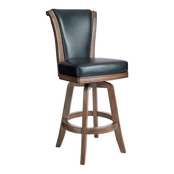 Elegant Leather Bar Stools With Back, Factory Bar Stool In Leather