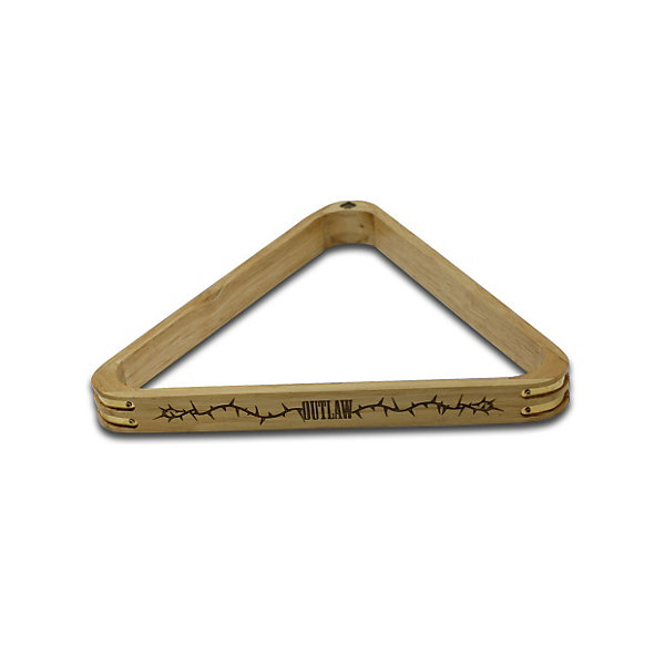 CueStix International Stained Wood 8 Ball Triangle Rack with Brass Corners 