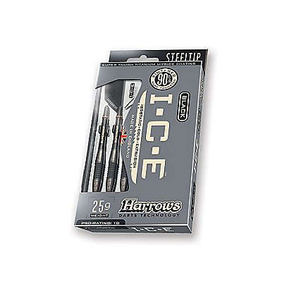 Harrows Black I.C.E 22g Steel Tip Darts 90% Tungsten 51534 w/ FREE Shipping 
