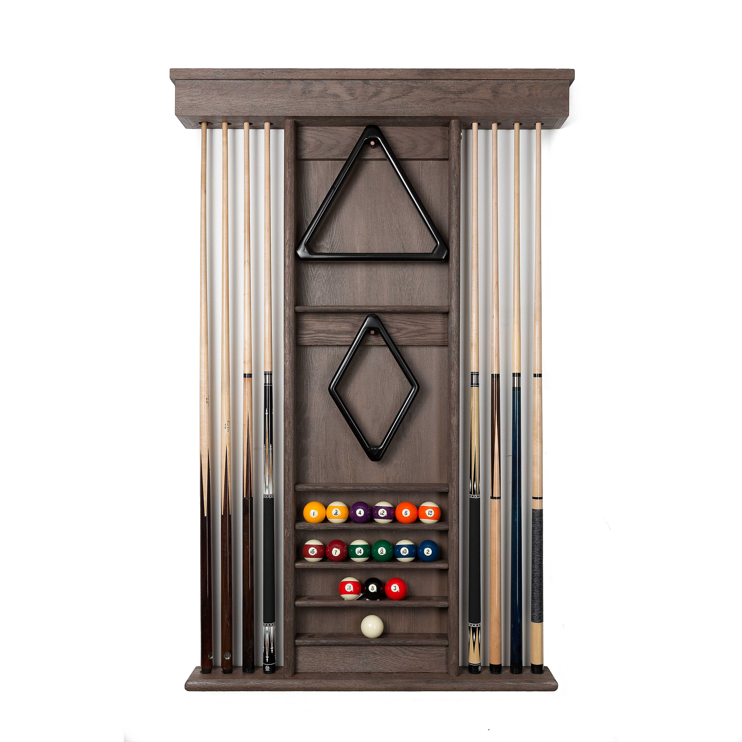Billiard Cue Sticks Wall Rack 3 Colors Available 6 Cue Wall Mounted Rack 