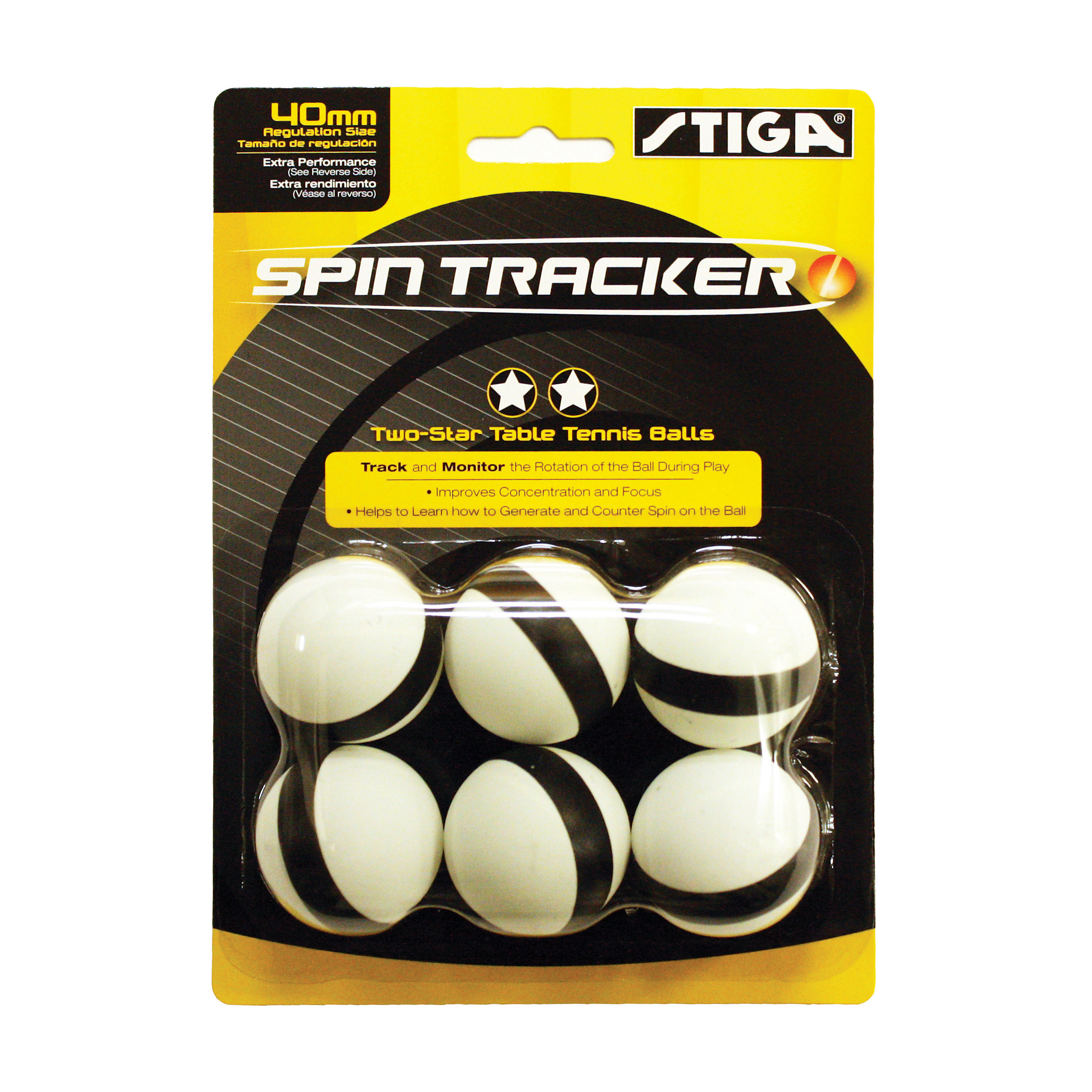 Table Tennis Ping Pong Balls:Stiga 1Star MasterOrange training ball x 6 Pack 
