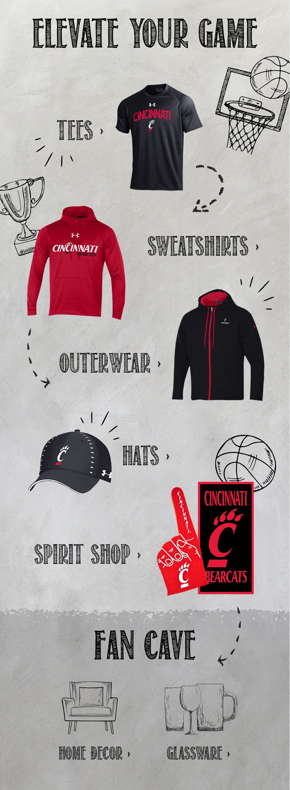 University of Cincinnati Apparel Gear, Merchandise & Gifts