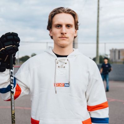 Hockey lace hot sale hoodie