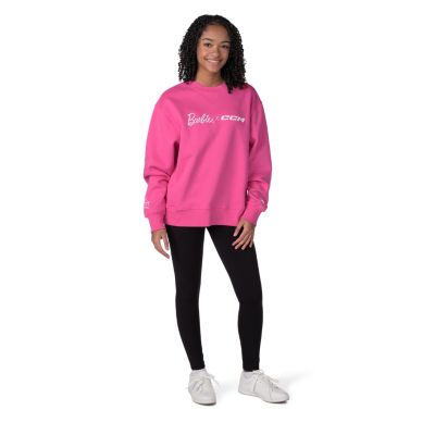 Barbie&trade; x CCM Rosa brodert collegegenser voksen