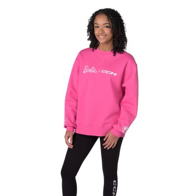 Barbie&trade; x CCM Rosa brodert collegegenser voksen
