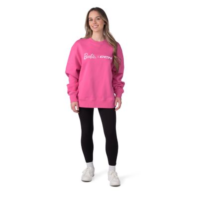 Barbie&trade; x CCM Rosa brodert collegegenser voksen