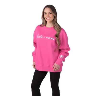 Barbie x CCM&nbsp;Pink&nbsp;Embroidered Crewneck Adult