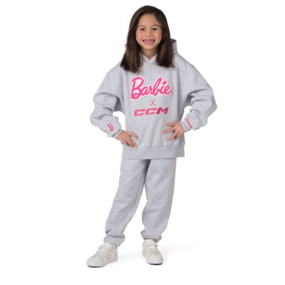 Barbie&trade; x CCM Gr&aring; brodert hettegenser barn
