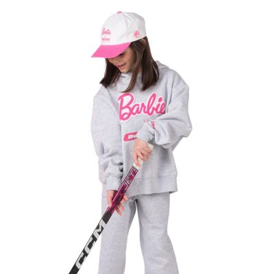 Barbie&trade; x CCM Gr&aring; brodert hettegenser barn
