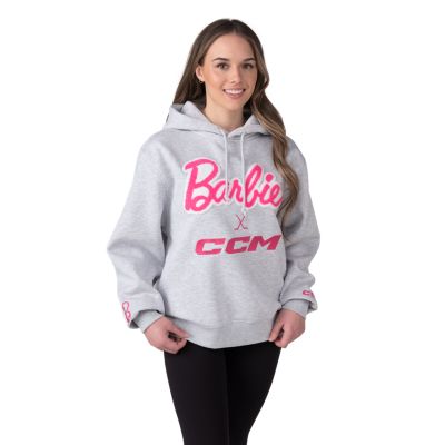 Barbie x CCM&nbsp;Grey&nbsp;Embroidered&nbsp;Hoodie Adult