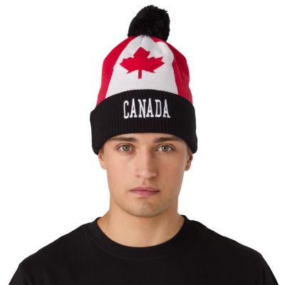 Canada Flag Pom Knit