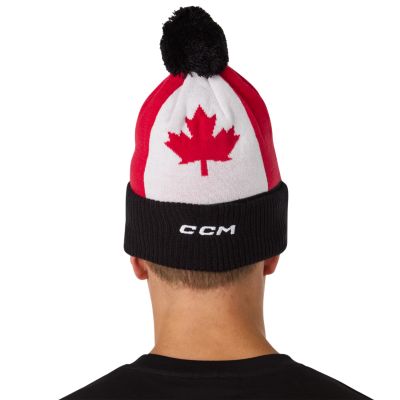 Canada Flag Pom Knit