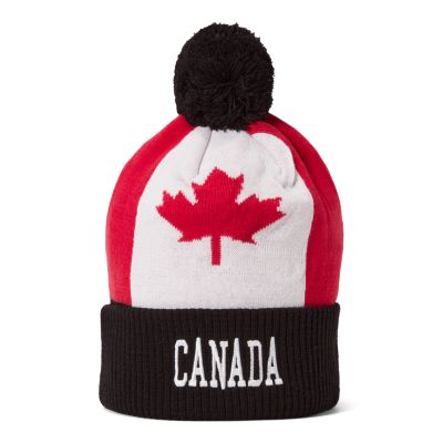Canada Flag Pom Knit