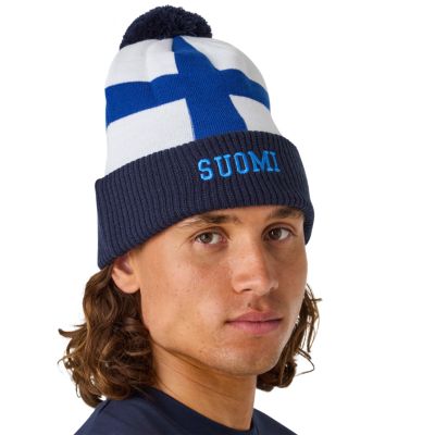 Finland Flag Pom Knit