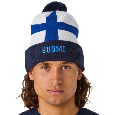 Finland Flag Pom Knit