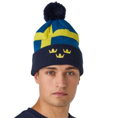 Sweden Flag Pom Knit