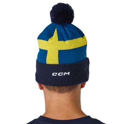 Sweden Flag Pom Knit