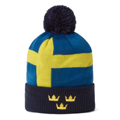 Sweden Flag Pom Knit