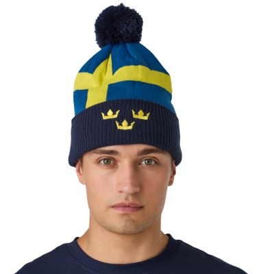 Sweden Flag Pom Knit
