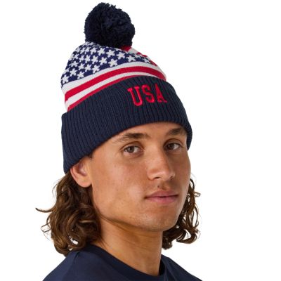 Country Flag Pom Knit USA OSFA
