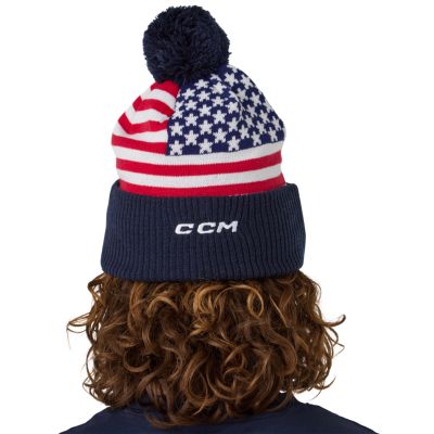 Country Flag Pom Knit USA OSFA