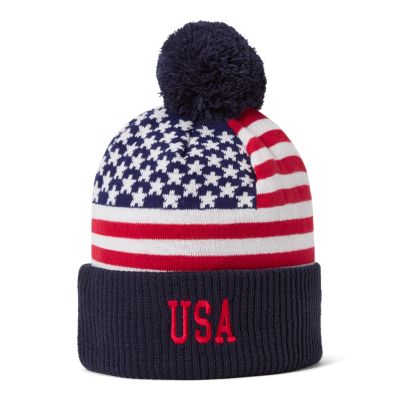 Country Flag Pom Knit USA OSFA