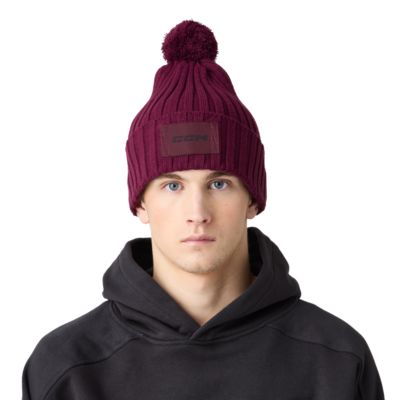 Tuque d&eacute;contract&eacute;e &agrave; pompon adulte