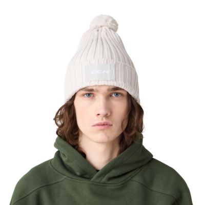 Tuque d&eacute;contract&eacute;e &agrave; pompon adulte
