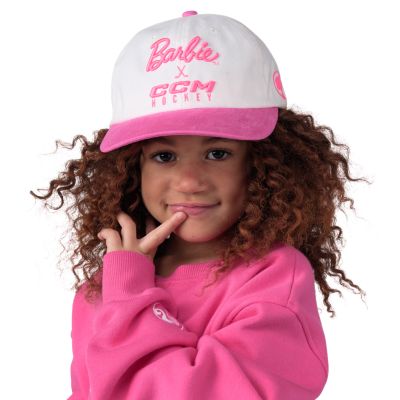 Barbie x CCM&nbsp;White&nbsp;Slouch Adjustable Cap Youth