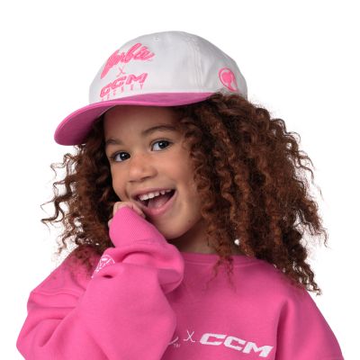 Barbie x CCM&nbsp;White&nbsp;Slouch Adjustable Cap Youth