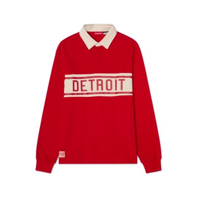 Original Teams Detroit Long Sleeve Polo Adult