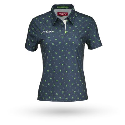 CCM Women's Sticks + Palm Trees Fitted Polo Shirt