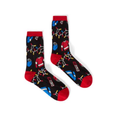 Holiday Black Socks Adult