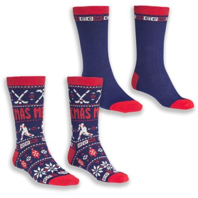 Holiday Navy Socks Adult