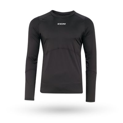 CCM Hockey Integrated Neck Guard Long Sleeve Compression Top