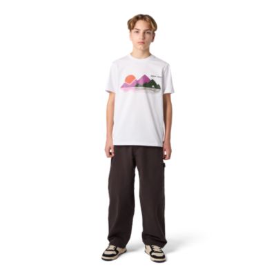 Winter Collection Mountain Print Kortarmet T-skjorte barn