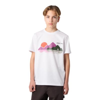 Winter Collection Mountain Print Kortarmet T-skjorte barn