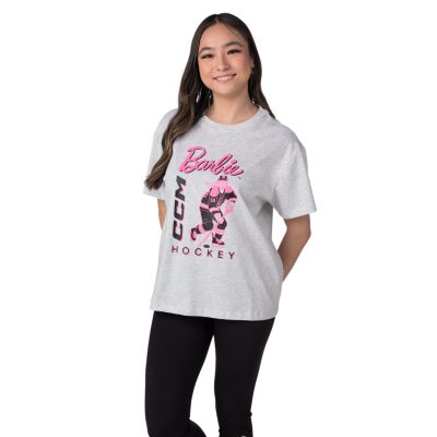 T‑shirt &agrave; manches courtes&nbsp;gris&nbsp;adulte Barbie x CCM