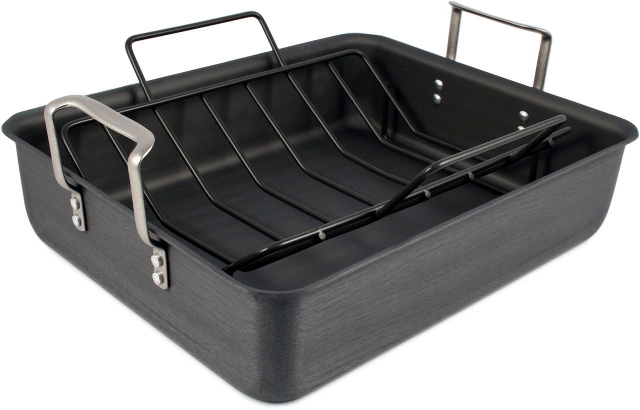 Calphalon Classic Hard Anodized 16 Inch Roaster With Nonstick Rack – CCQHXN