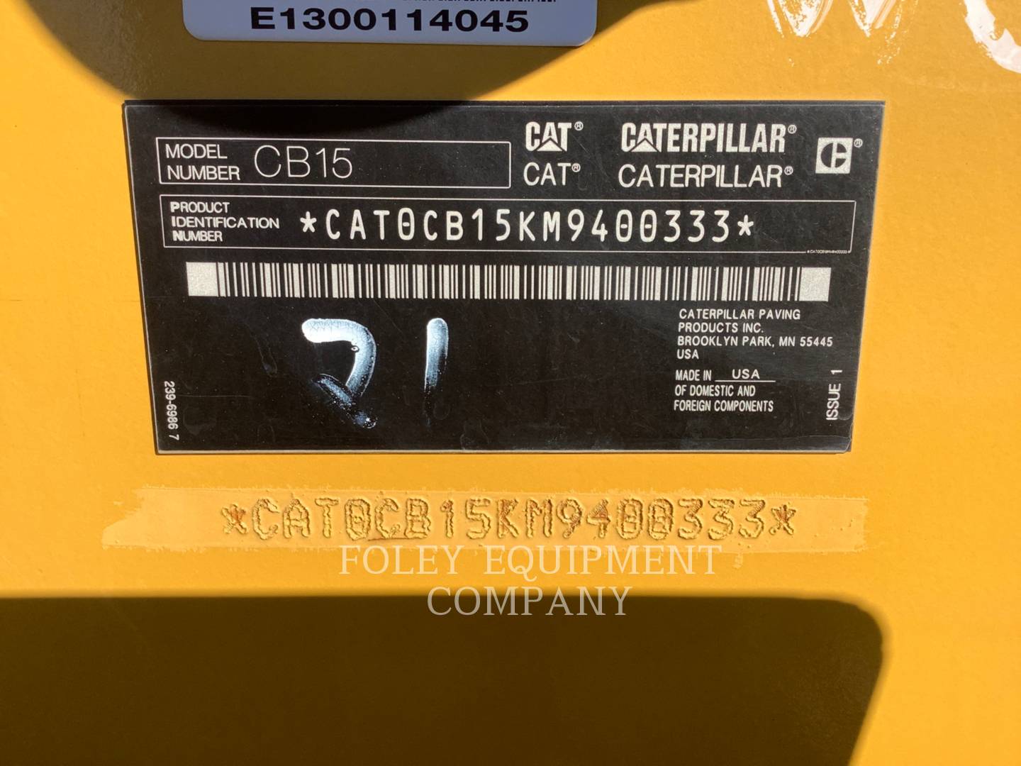 Serial Number Plate