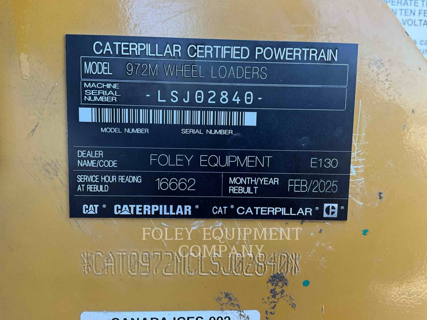 Serial Number Plate