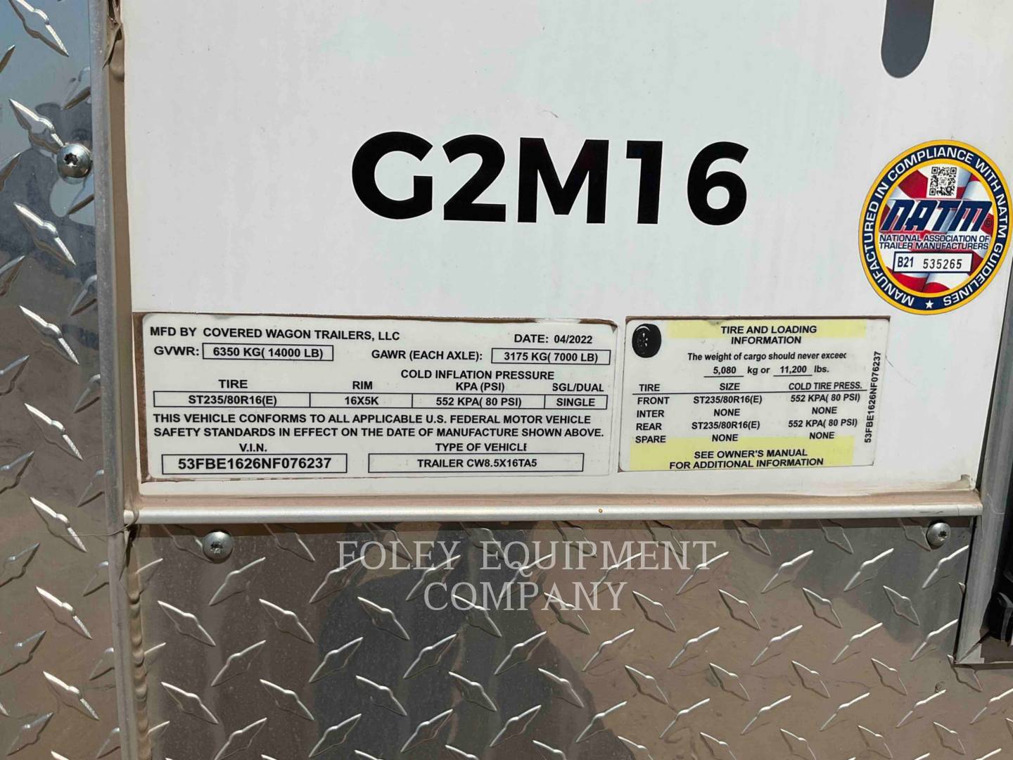 Serial Number Plate