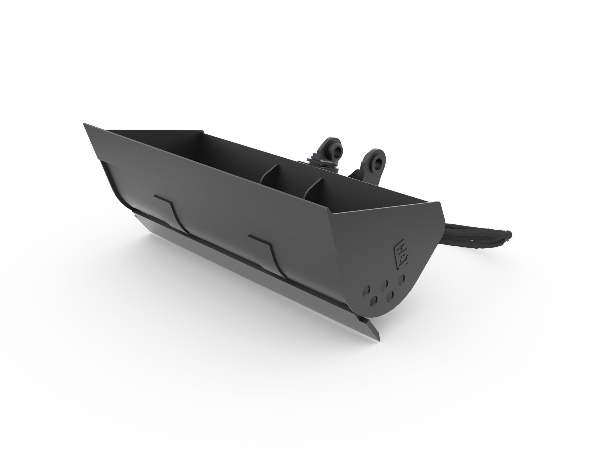 1200 mm (47 in), 204 L (7.2 ft3), Pin On (Pin Grabber), 40 mm (1.6 in)