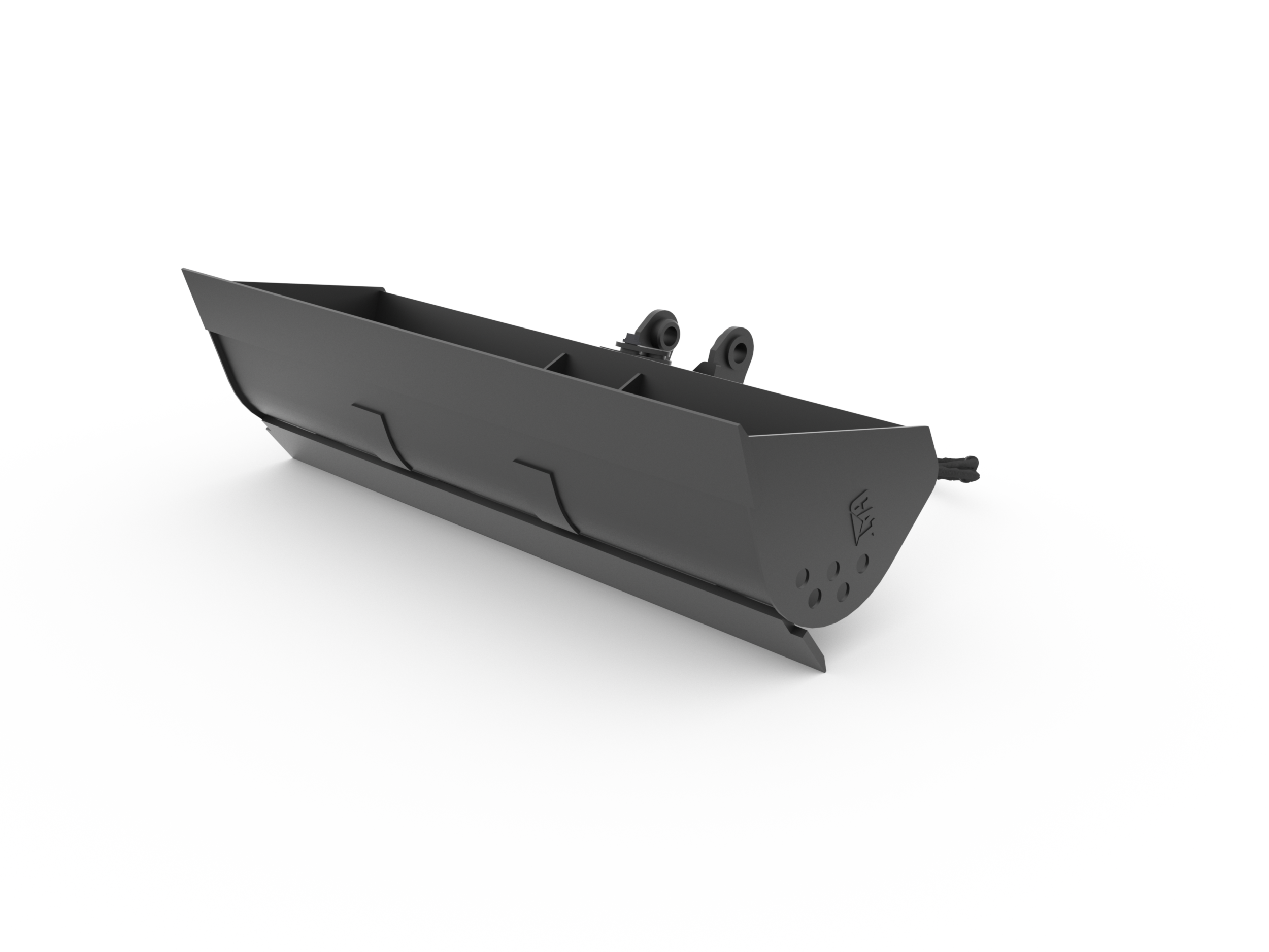 1600 mm (63 in), 280 L (9.9 ft3), Pin On (Pin Grabber), 40 mm (1.6 in)