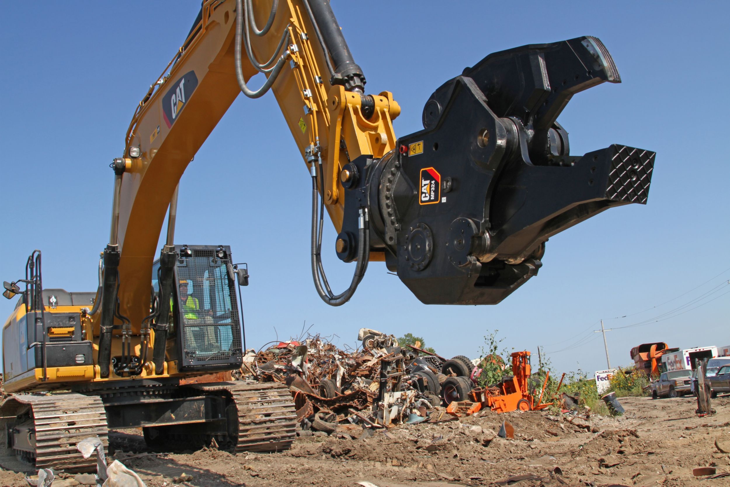 336E with MP324 and Shear Jaw