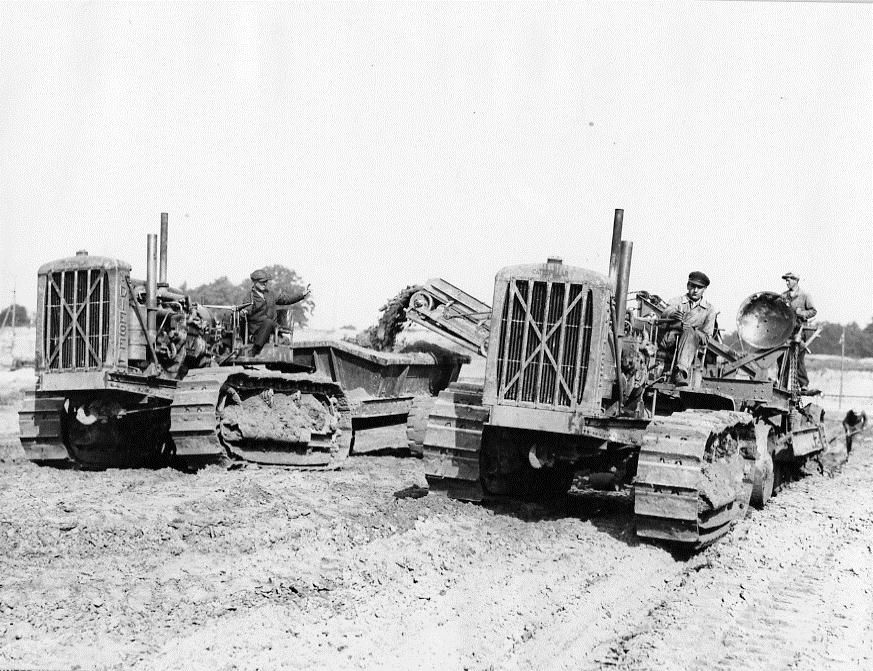 アルベール運河の建設に使用されている機器