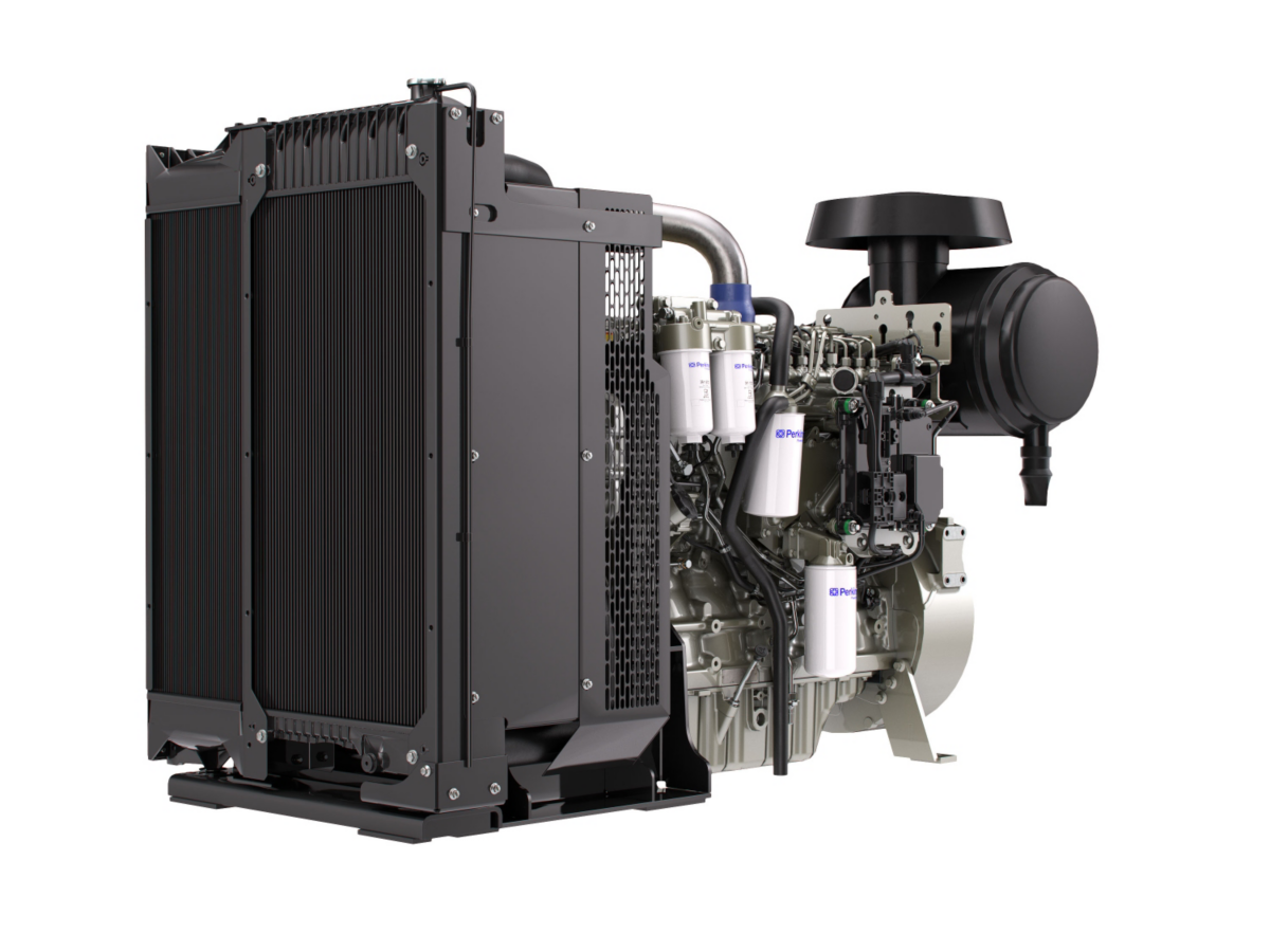 Perkins 1106D-E70TA six-cylinder industrial open power unit with radiator