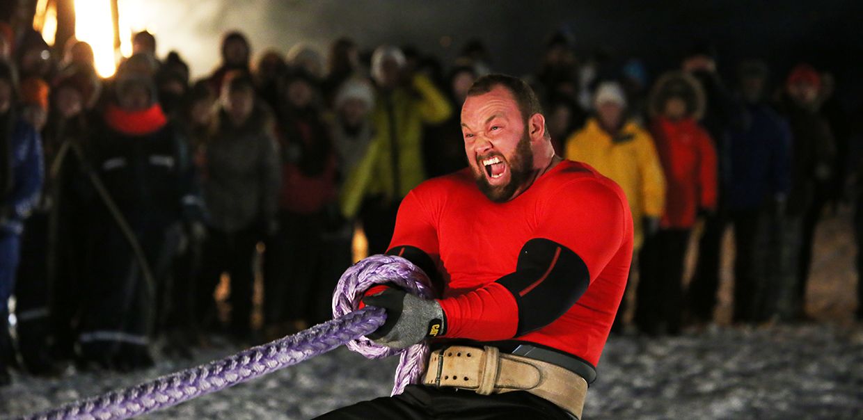 world's strongest man against our iconic machine