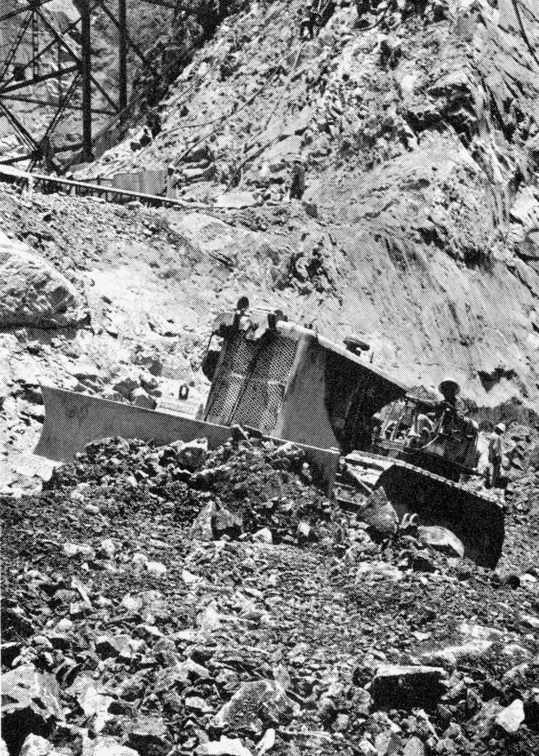 Dozer at work on the project.