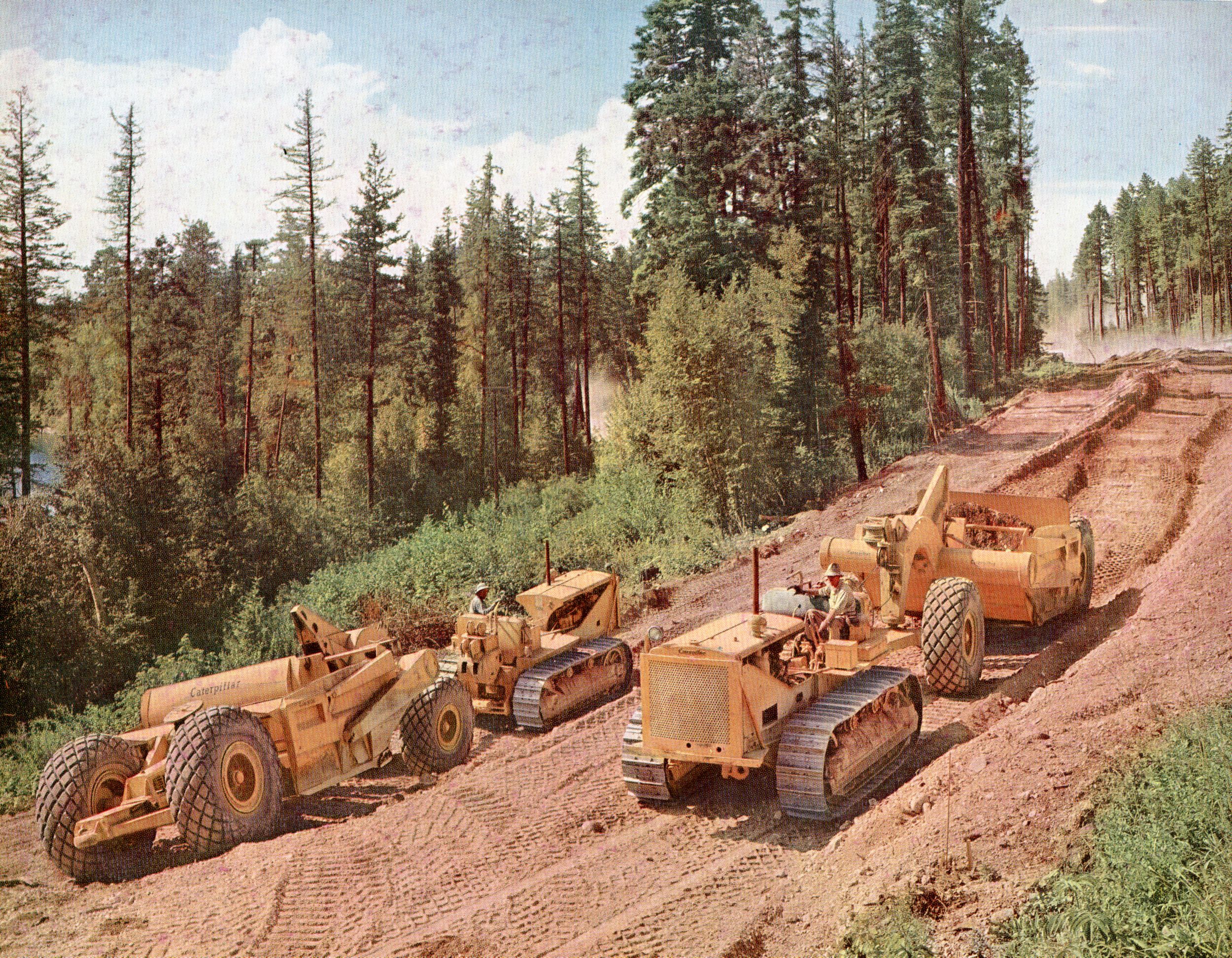 Our machines are hard at work building roads.